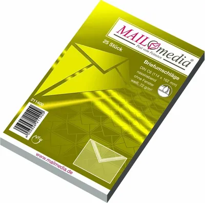 Produktbild von Briefumschläge C6 gummiert weiß VE=40x25 Stück