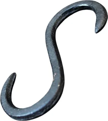 Immagine prodotto di Gancio S in ghisa nero antico 10 cm