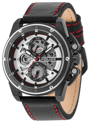 A close-up studio shot of a men's watch.