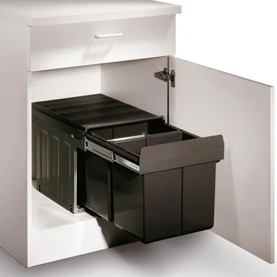 Image de Naber Double Master. Collecteur de déchets, anthracite.  - Poubelle
