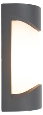 Produktbild von Außenwandleuchte "PRALINE" H:25cm, Außenwandlampe im Modern Style, aus Metall und Kunststoff in anthrazit, 25 cm hoch, Maße 11 x 8,8 cm, mit E27