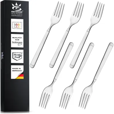 Dessertvorken Set 6 Stück 18/10 Edelstahl spülmaschinengeeignet