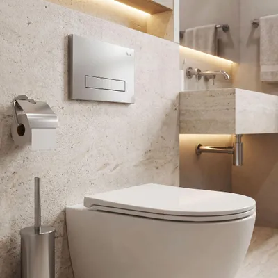 Obrázok produktu pre Rea Podomietkový Inštalačný Set 024n Pre Wc S Tlačidlom Hd Satin