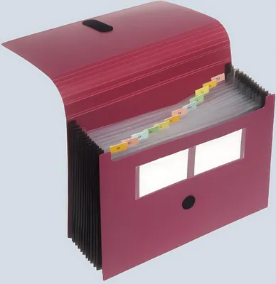 Zdjęcie produktu dla FolderSys 70006-88 Fächermappen,dehnbar,bordeaux