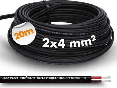 Produktbild von LappKabel Bund Lapp ÖLFLEX SOLAR XLS-R T 2X4mm² BK/RD Solarkabel Zwillingsleitung, 20m 2x4mm²