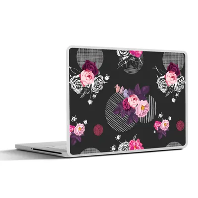 Produktbild von MuchoWow® Laptop Aufkleber Sticker Cover Rosen - Blumen - Muster 40x30 cm - Laptop Dekoration - Selbstklebend