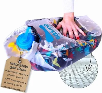 Image de Sac à linge Waterclear, machine à laver portable - pratique pour les voyages et le camping - 1 pièce