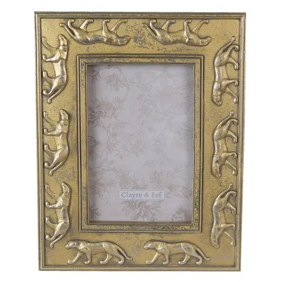 Zdjęcie produktu dla Ramka na zdjęcia Clayre & Eef 10x15 cm Polyresin w kolorze złotym