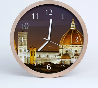 Produktbild von Holzuhr 30fi cm wanduhr - Architektur Basilika
