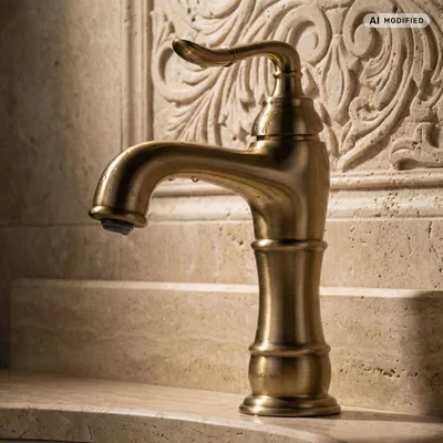 Produktbild von PaulGurkes Nostalgie Waschtischarmatur Wasserhahn Bronze Retro Mischbatterie