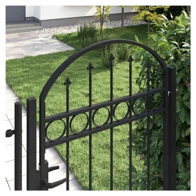 Produktbild von Gartentor aus Stahl, schwarz, 100 x 175 cm, für Garten, Innenhof oder Terrasse