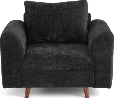 Image de Lisa Design Rune - fauteuil en velours texturé , Vert Olive