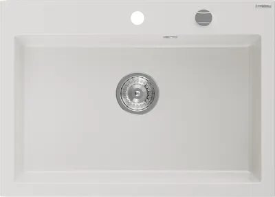Image de Mexen Elix évier en granit 1 bac 700 x 500 mm, blanc, siphon chrome - 6526701005-20