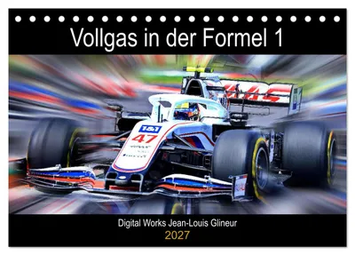 Produktbild von Vollgas in der Formel 1 (Tischkalender 2027 DIN A5 quer), CALVENDO Monatskalender