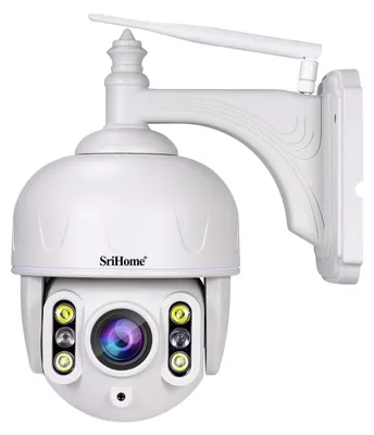 Produktbild von Srihome SH028 8MP 4K PTZ Außenkamera WLAN Nachtsicht Farbe Zwei-Wege-Audio IP66 Metallgehäuse Smart Home Überwachung, EU-Stecker