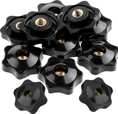 Produktbild von Sterngriffmutter M8 2 Stück, Rändelschraube Äußerer Durchmesser 30mm, Sterngriffmutter Innengewinde Verzinktes Eisen für Maschinen und Anlagen, Möbel, Werkzeugmaschinen, Fitnessgeräte