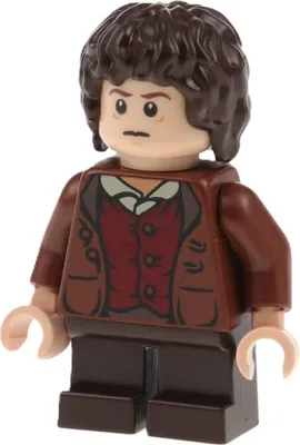 Produktbild von 1x Lego Minifigur Hobbit Herr der Ringe Frodo Beutlin Doppelgesicht 9472 lor028