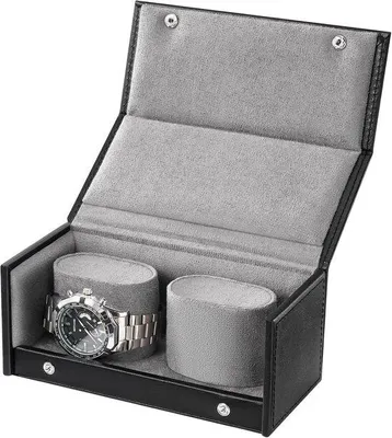 Produktbild von Luxus Reisekoffer für Uhren - Shockproof Uhrenbox mit 2 Boxen