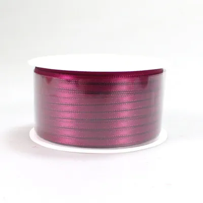 Produktbild von 50m Satinband 3mm Dekoband Schleifenband Satin Antennenband Auto Hochzeit, Farbe:fuchsia