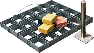 Image de 24 Cavité Rectangle Moules à Gâteau Ananas Avec Tamper, Acier au Carbone Presse Tampon Moule à Gâteau de Lune Fondant Moules à Biscuits DIY