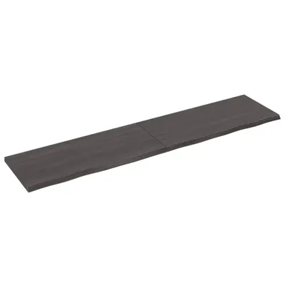 Produktbild von Tischplatte Dunkelbraun 220x50x(2-4)cm Massivholz Eiche