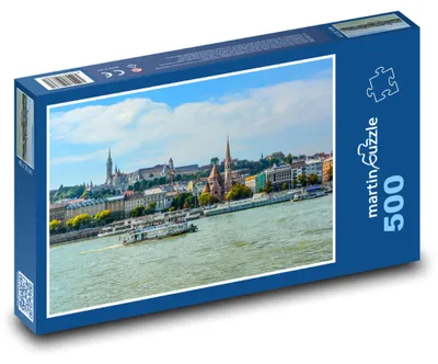 Produktbild von martinpuzzle - Puzzle 500 Teile - Stadt, Fluss