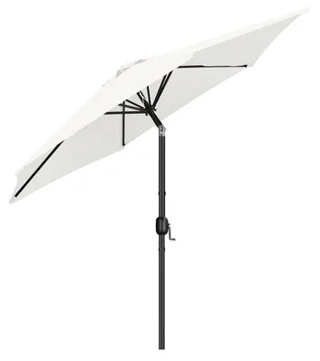 Immagine prodotto di Ombrellone rotondo con manovella - Protezione UV UPF 50+ - Senza base - Balcone, terrazzo, mercato e giardino