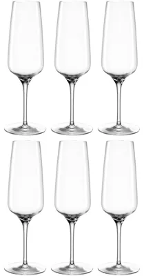 Champagnegläser 6er-Set, Teqton-Glas, 240 ml, spülmaschinenfest