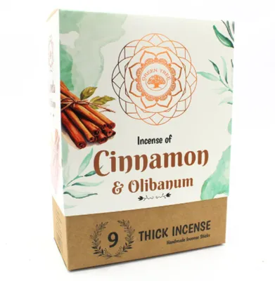 Image de Bâtonnets d'encens Green Tree Cinnamon & Olibanum Botanical Incense, 9 bâtonnets épais