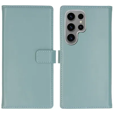 Produktbild von Selencia Echtleder Klapphülle Samsung Galaxy S24 Ultra - Air Blue