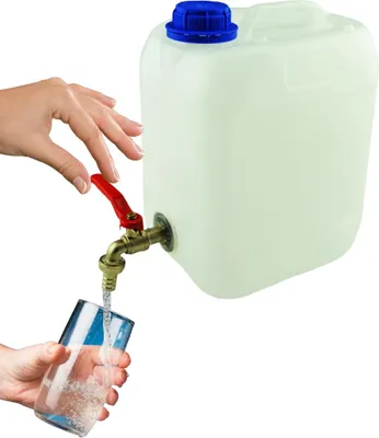 Produktbild von Anwicar Wasserkanister mit hahn - Wasser Kanister mit zapfhahn 5l - Camping Wassertank - Weiß