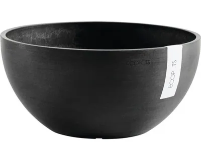 Produktbild von Pflanzschale Ecopots Brussels Kunststoff matt Ø 35 cm H 16,5 cm dunkelgrau