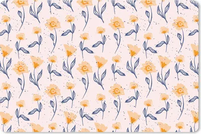 Produktbild von MuchoWow® Schreibtischunterlage Blumen - Muster - Sommer 60x40 cm - XXL Mauspad - Großes Mauspad