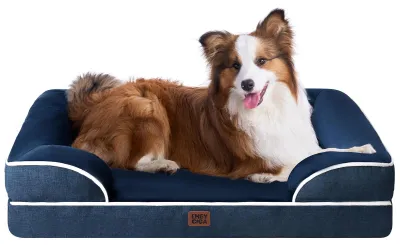 Orthopädisches Hundesofa mit Memory-Schaum, wasserdicht, 104x68,5 cm, marineblau