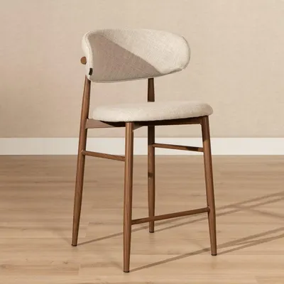 Produktbild von Bronx71 Barhocker Lara Leinen taupe 70 cm