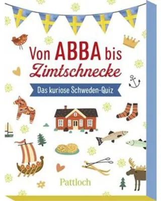 Produktbild von Pattloch Quizspiel Von ABBA bis Zimtschnecke, 7,3 x 10,3 cm, 51 Frage-Karten