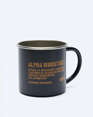 Image de Accessoires Alpha Industries pour homme. Alpha Industries, référence 266956, mug en acier "Alpha Steel", couleur noire