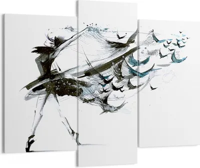 Produktbild von Bild auf Leinwand - Leinwandbild - Tanz eine Frau Ballett Aktivität - 130x100cm - Wand Bild - Wanddeko - Leinwanddruck - Bilder - Kunstdruck - Leinwand bilder - Wandkunst - CB130x100-3078