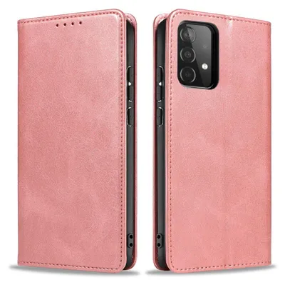 Produktbild von Handyhülle für Samsung Galaxy A72 Kunstleder Flip Cover Hülle Klapphülle Case Kartenfach Farbe: Rosa