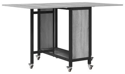 Produktbild von Faltbarer Esstisch mit Rollen 130 x 80 x 76,5 cm Stahl PB