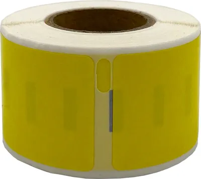 Produktbild von DULA Etiketten - Kompatibel mit Dymo Compatible labels - Geel - 99010 - S0722370 - Adresetiketten - 1 rol - 28 x 89 mm - 130 labels per rol