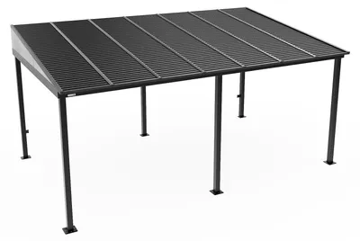 Produktbild von Sojag Portland 1016 Alu Terrassenüberdachung mit Zubehör 3x5 m