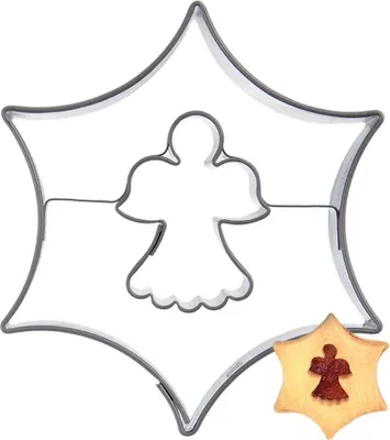 Immagine prodotto di Tagliabiscotti in acciaio a forma di stella angelo 5,5 cm