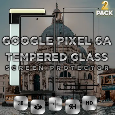 Produktbild von 2-Stück Google Pixel 6a – gehärtetes Glas 9H – 3D-Displayschutz in Superqualität