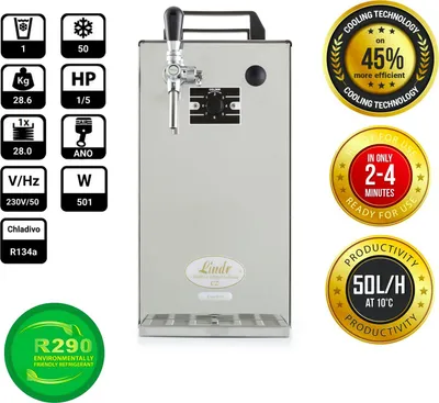 Produktbild von Zásobník K 40 Pivo vydávacej zariadenie 1 riadok pivo cez chladič, suchý chladič, 50 litrov / h, Green Line