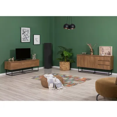 Immagine prodotto di Skye Decor, Laxus Takım 15, Set di mobili per soggiorno, noce, 100% PANNELLI DI PARTICELLE RIVESTITI IN MELAMMINA, 140 x 40 x 50 cm