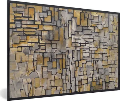 Produktbild von MuchoWow® Gerahmtes Poster Mondrian - Kunst - Alte Meister 30x20 cm - Poster mit Schwarzem Bilderrahmen Wandposter Rahmen Foto Bilder - Kunstdruck - Bild-Poster
