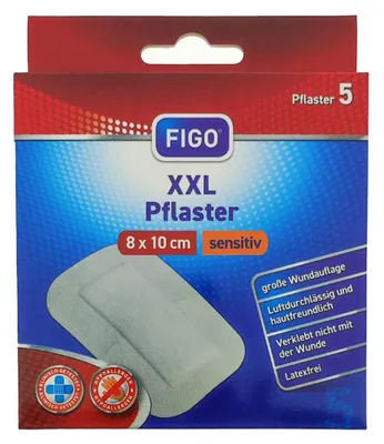Produktbild von Hypoallergenes XXL Pflaster sensitiv 80x100mm für empfindliche Haut - 5 Stück weiß