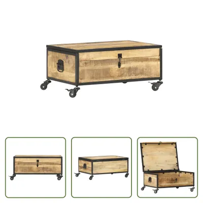 Zdjęcie produktu dla The Living Store stolik kawowy 70x50x33 cm lite drewno mango