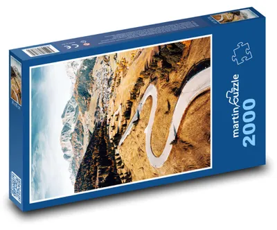 Produktbild von martinpuzzle - Puzzle 2000 Teile - Alpenstraßen im Herbst